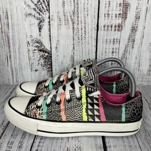 Converse All Star Neon Tribal Print Sneakers Retired Print